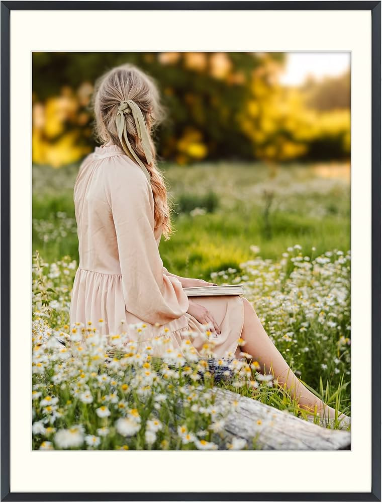 Golden State Art, 18x24 Aluminum Picture Frame with Ivory Color Mat for 16x20 Photo - Sawtooth Ha... | Amazon (US)