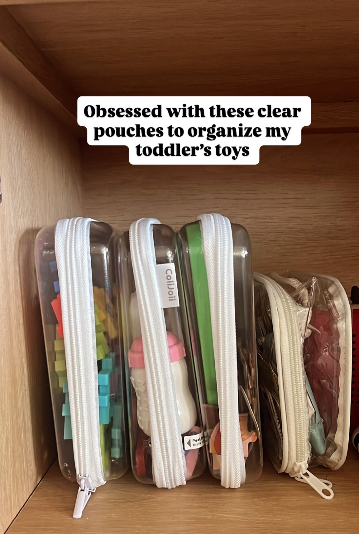 Obsessed with these pouches to organize my toddlers toys 

Toy storage / toy organization / toy bins / clear pouches / travel pouches / organizing pouches / organizer bins / puzzle storage / toddler toy storage 

#LTKKids #LTKHome