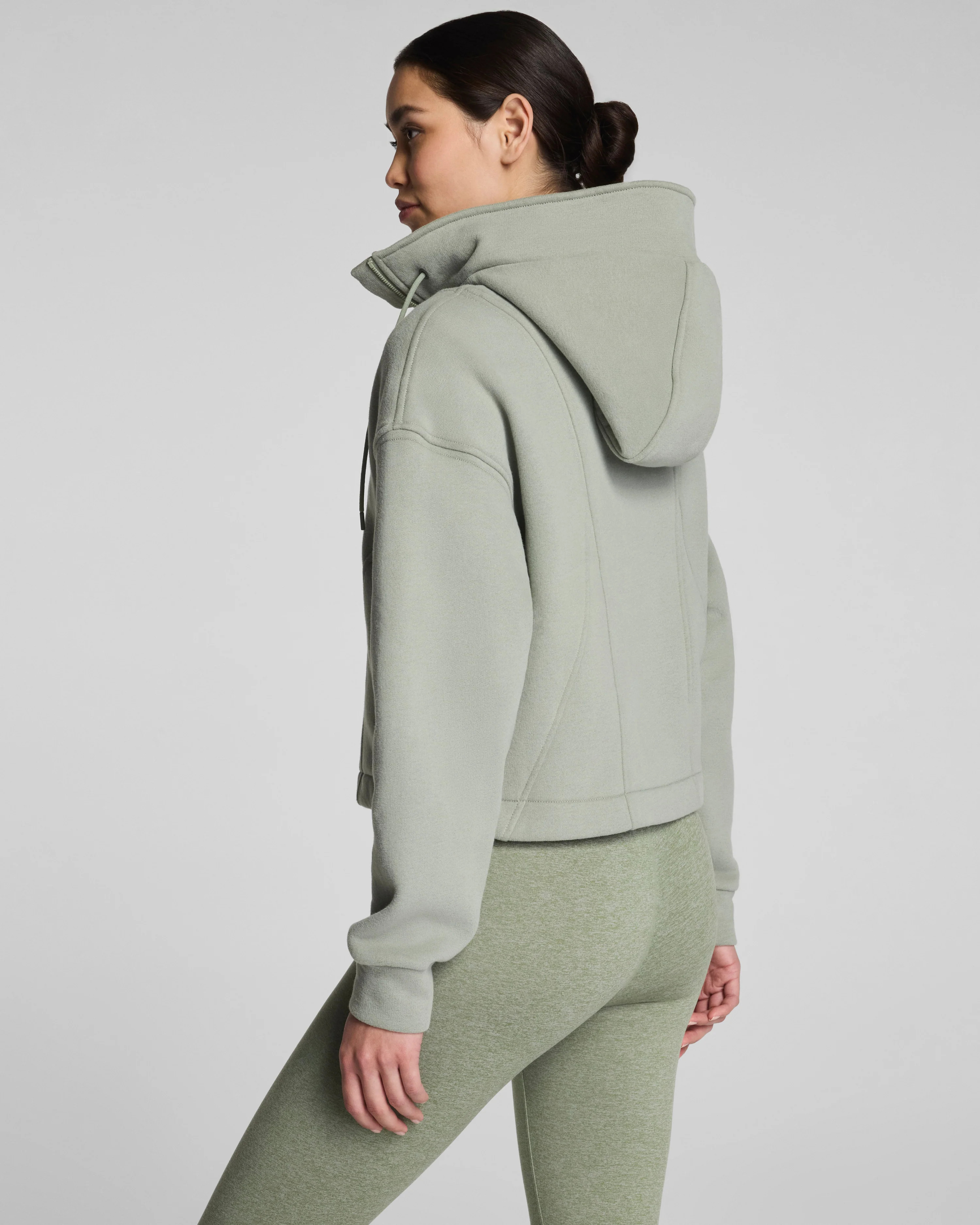 SPANX® BoostUpCotton Fleece Full Zip Hoodie | Spanx