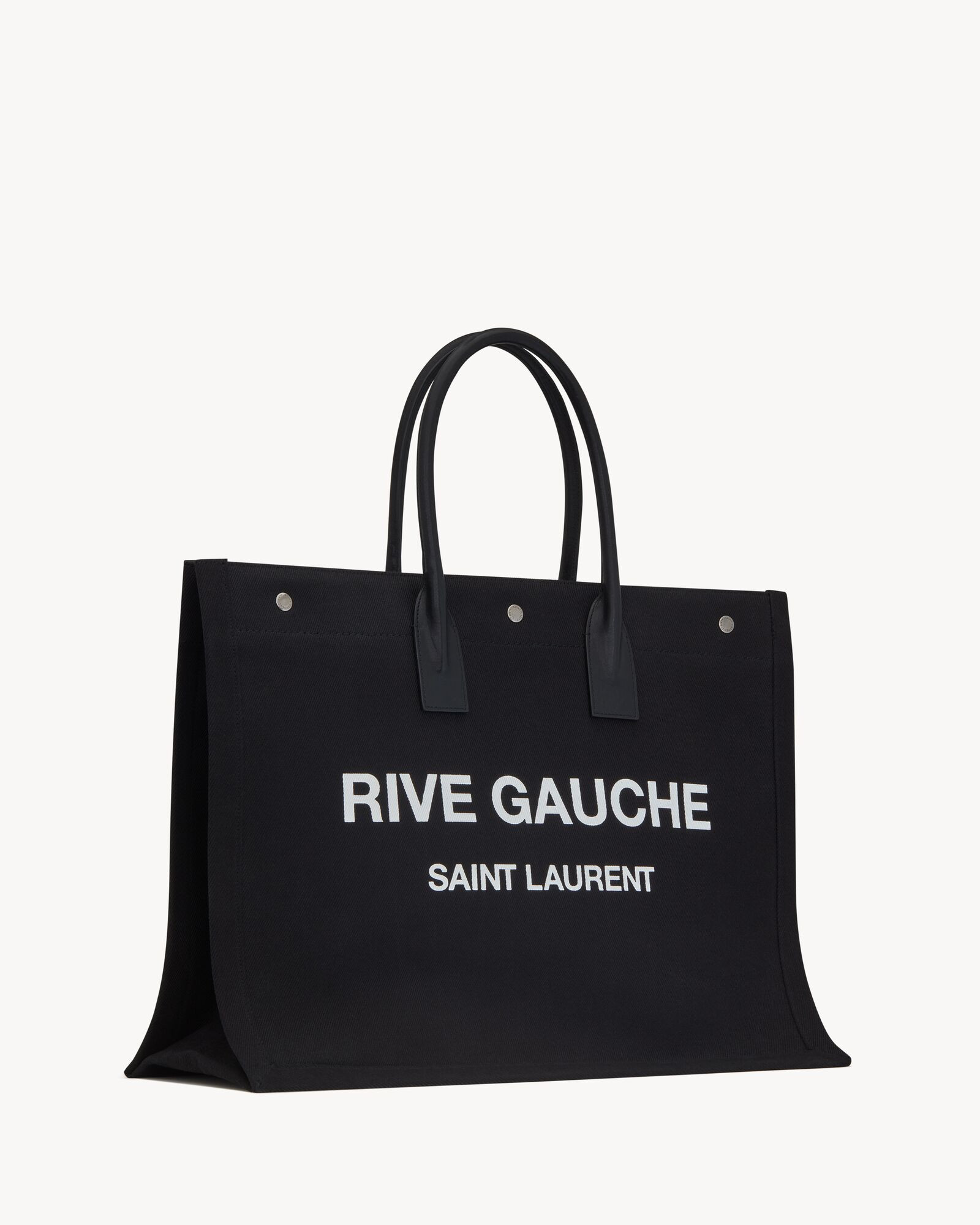 rive gauche tote bag aus leinen und leder | Saint Laurent Inc. (Global)