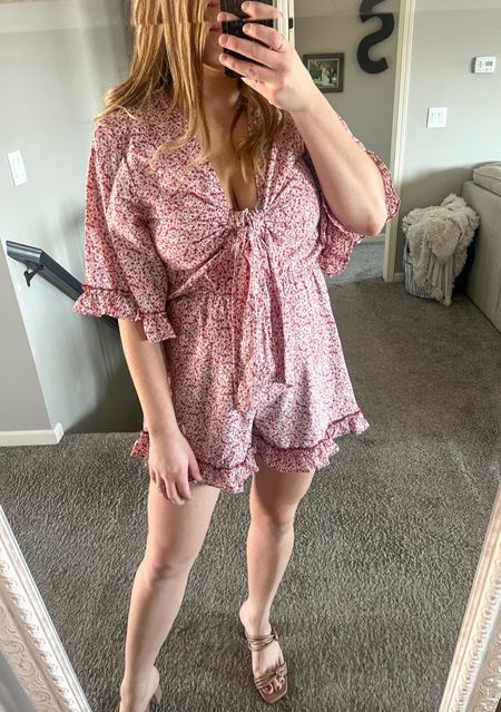 Spring romper from amazon! This is perfect for your upcoming beach vacation #Vacation #Beach #Romper #Amazon #Midsize #Size12 

#LTKcurves #LTKFind #LTKunder50