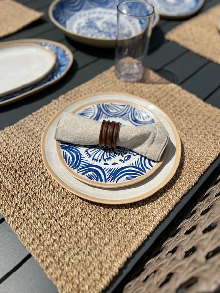 These beautiful melamine and bamboo plates look way more expensive than they are. I love the bright colors opts (I purchased all blue and white) and the imperfect shape, makes it look even nicer! The different size serving trays and bowls are going to come in very handy. This is a perfect inexpensive set for everyday use or entertaining this summer! Highly recommend ⭐️

#outdoordining #outdoors #summertime #backyard #outside #alfresco #targetfinds #outdoorentertaining #target #patioseason #home #patio #outdoorfurniture #homedecor #patiodecor #explore #tableware #tabledecor #hostess 

#LTKhome #LTKfindsunder50 #LTKparties