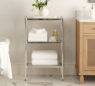 Everson Wide Metal Storage Shelf | Pottery Barn (US)