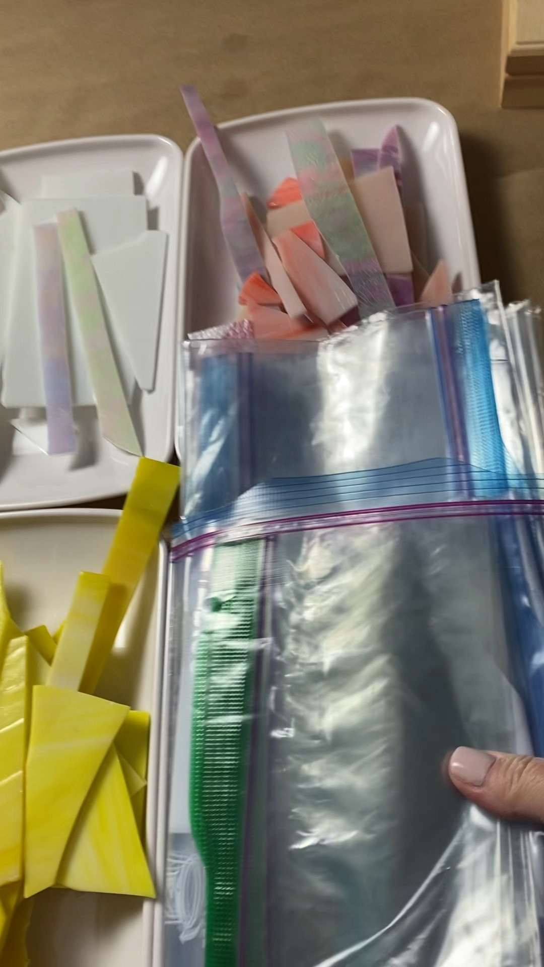 Coming up with a storage plan in your creative space helps to keep things under control. ✨ In my mosaic studio, I prefer to use reusable zipper bags to keep tesserae types and colors organized. ✨ For mosaic tips, tutorials, inspiration, and so much more please visit my YouTube channel: YouTube.com/julieweilbacher. Follow @julieweilbacher on Instagram for all things mosaic art. crafts storage - mosaic - crafts supplies storage - stained glass - glass mosaic - glass art - glass storagee

#LTKVideo #LTKHome