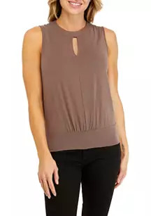 Women's Sleeveless Knit Keyhole Top | Belk