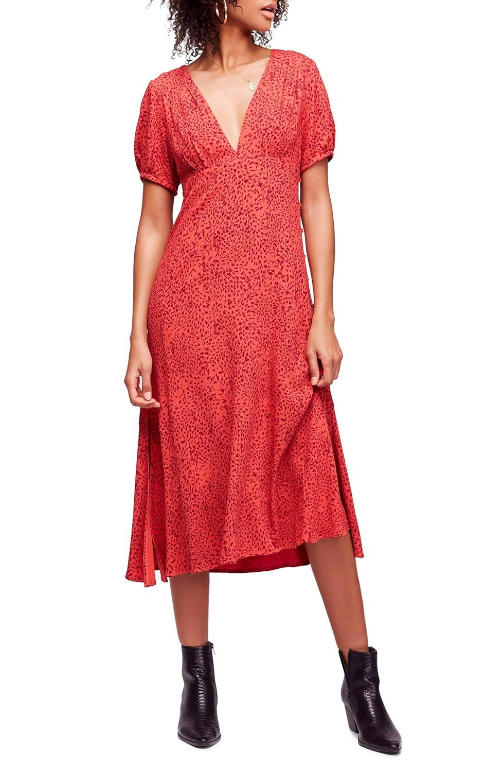 Free People Women's Looking for Love Midi Dress | Amazon (US)