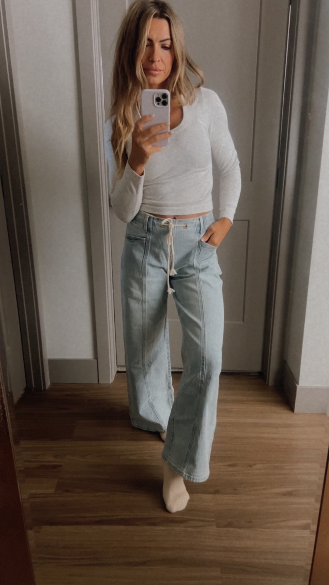 Berner Stretch High Rise Wide Leg
Drawstring Pintuck Jeans

#LTKSaleAlert #LTKOver40 #LTKootd
