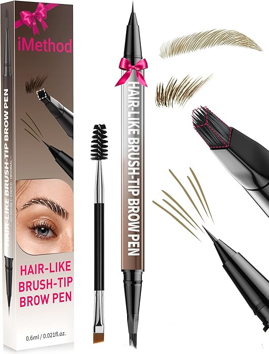 iMethod Eyebrow Pen - Eyebrow Pencil,2-in-1 Eyeliner Dual-Ended Brush-Tip Microblading 4d Eyebrow... | Amazon (US)