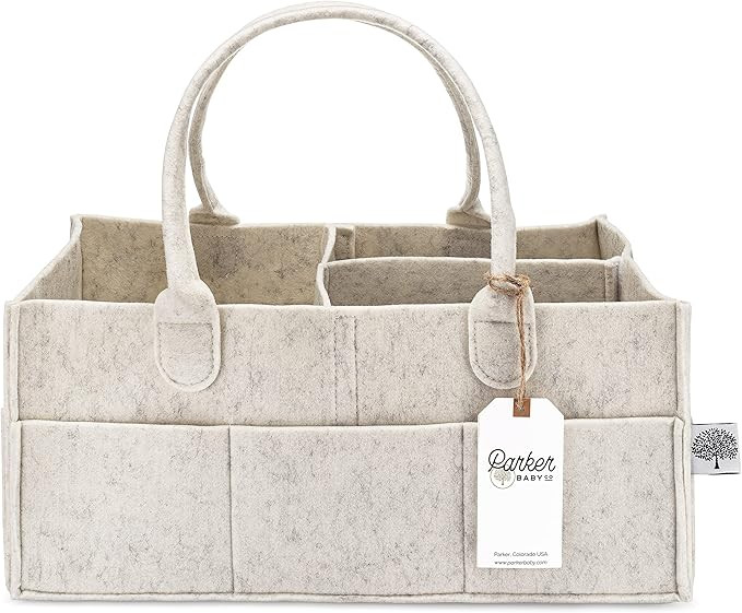Parker Baby Diaper Caddy - Nursery Storage Bin and Car Organizer for Diapers and Baby Wipes - Lar... | Amazon (US)