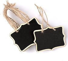 AUSTOR 14 Mini Chalkboards Signs Hanging Blackboard Rectangle Message Board Double Sided for Wedd... | Amazon (US)