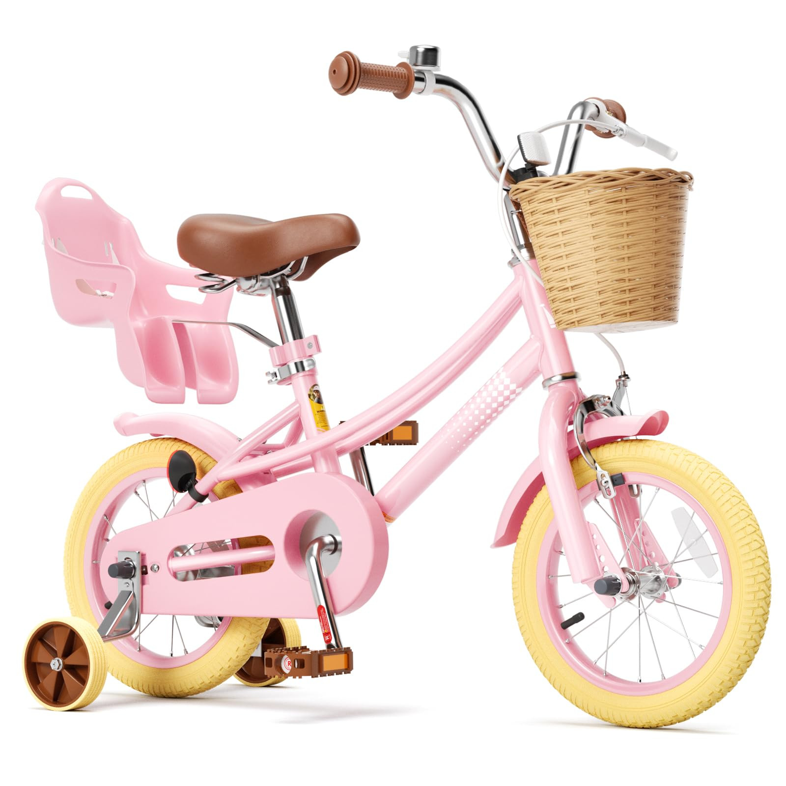 XJD Girls Bike for 2-12 Years Old Kids 12-20 Inch Toddler Bike | with Training Wheels | & Basket | Amazon (US)