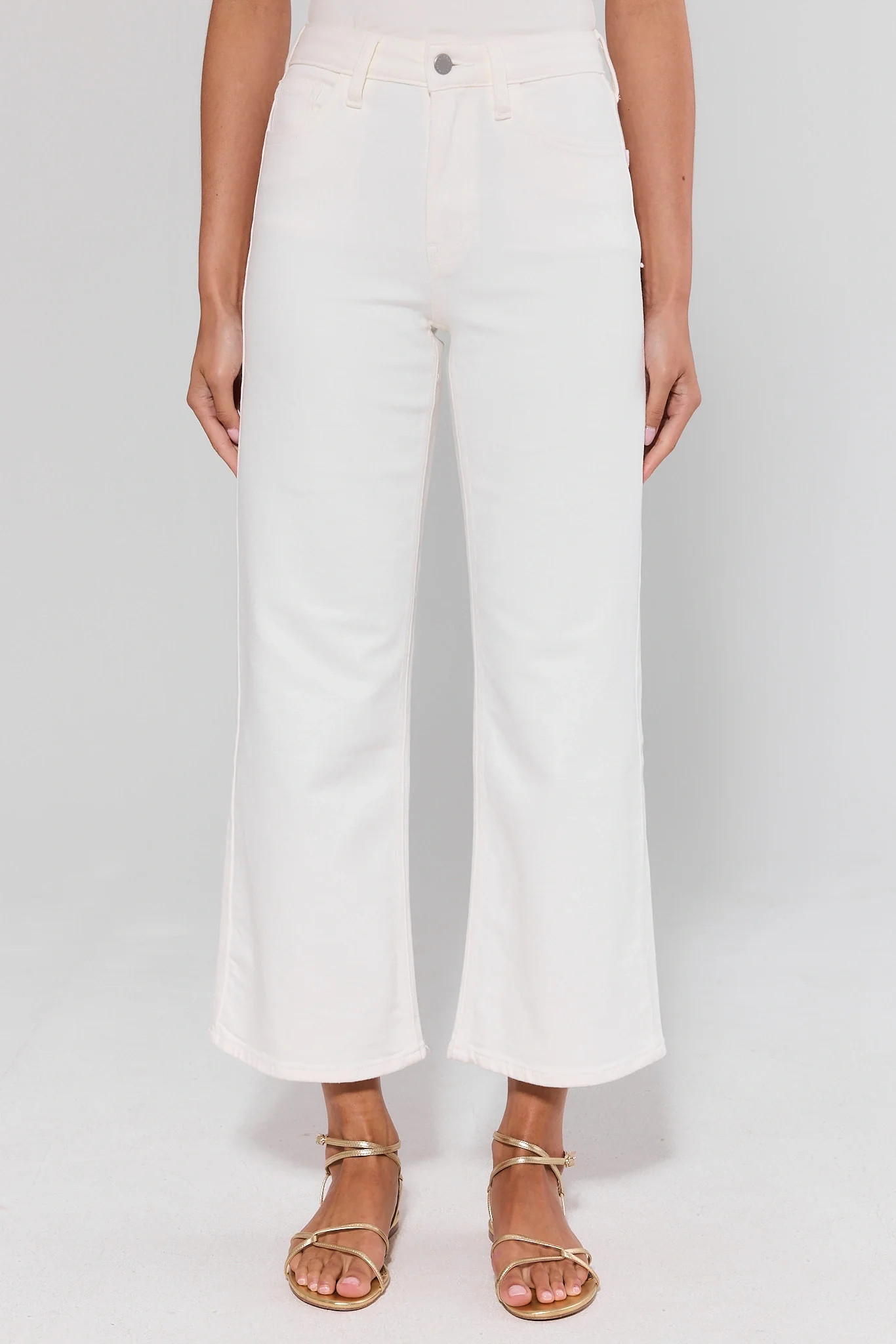 Hailey White Wide Leg Jeans | Avara