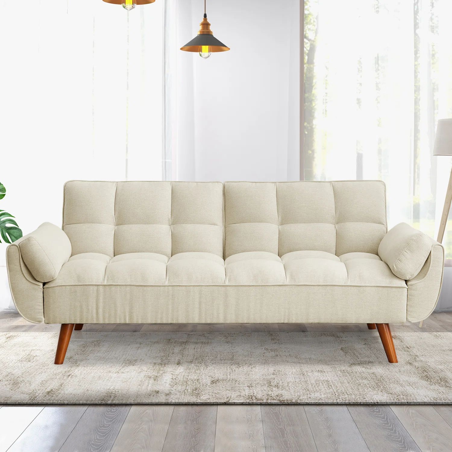 Arnbert Full / Double 75.39'' Upholstered Convertible Sofa | Wayfair North America