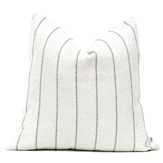 Off White and Oatmeal Stripe Pillow Cover | Etsy (CAD)