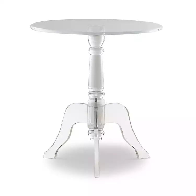 New! Clear Acrylic Tripod Spindle Side Table | Kirkland's Home