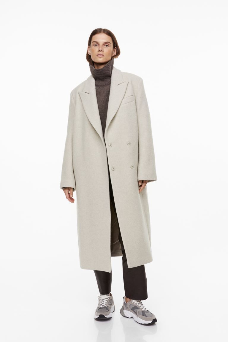 Wool-blend Coat - Natural white - Ladies | H&M US | H&M (US + CA)