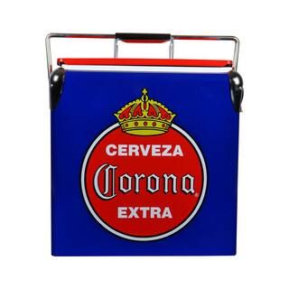Koolatron Corona Retro Ice Chest Beverage Cooler with Bottle Opener 13L (14 qt.) 18 Can, Blue and... | The Home Depot