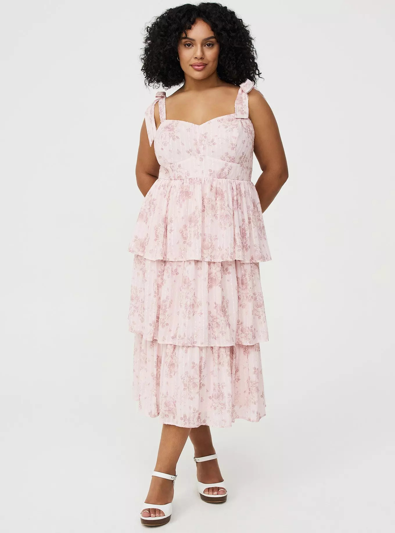 Sweetheart Tiered Midi Dress | Torrid (US & Canada)