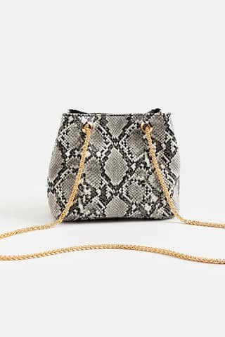 Women's Erin Snake Print Bucket Handbag in Gray by Francesca's - Size: One Size | Francesca's