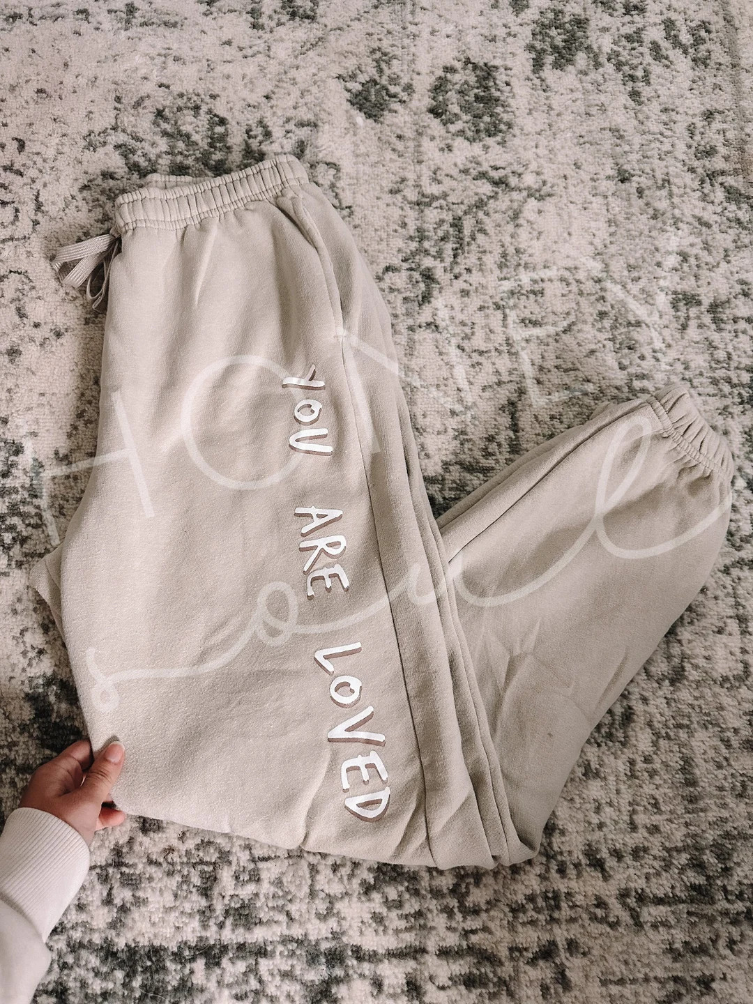 You Are Loved Doodle Sweatpants Christian Sweatpants - Etsy | Etsy (US)