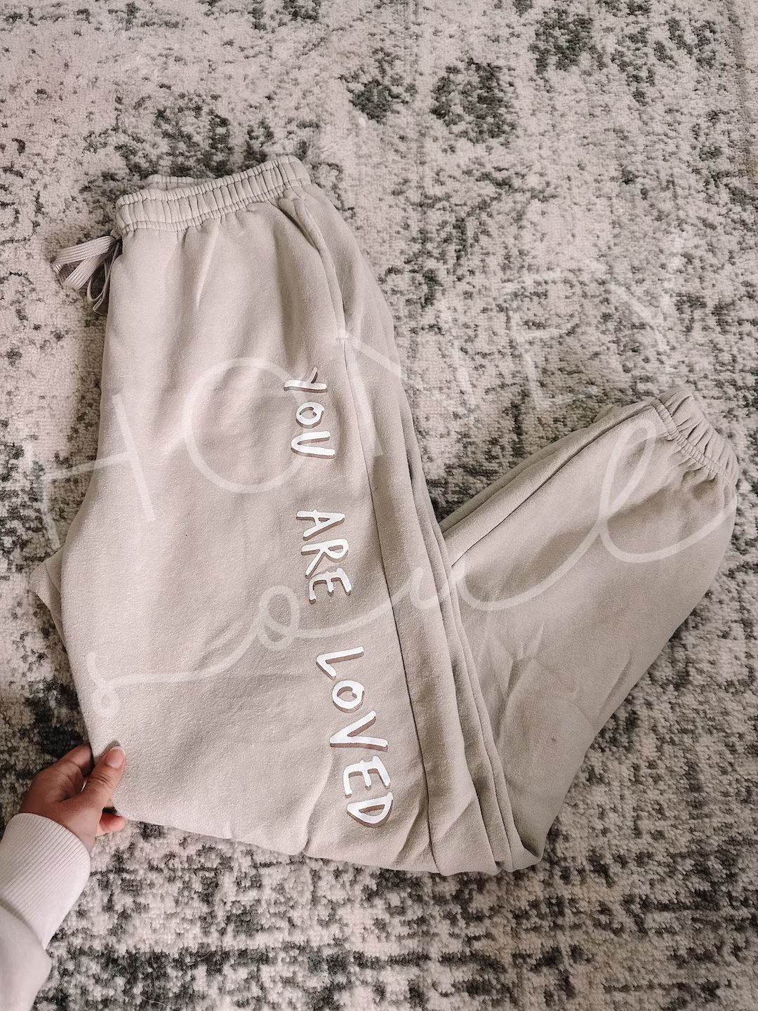 You Are Loved Doodle Sweatpants Christian Sweatpants - Etsy | Etsy (US)