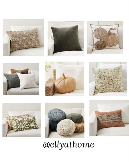 Fall  pillow styling from Pottery Barn. Pretty neutral pillow covers in a variety of textures, patterns and colors for fall. Green, Browns, off white, florals, new additions. Some selections on sale. Add to your living room, bedroom, guest bedroom, family room. Neutral styling, neutral decor, neutral home. Modern farmhouse, classic, traditional, transitional home decor style. Home decor accessories. Some selections on sale and free shipping!


#LTKunder50 #LTKSeasonal #LTKhome