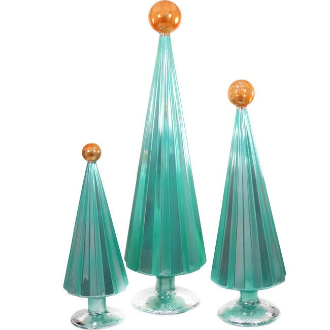 Pleated Tree, Mint Orange Set of 3 | Maisonette