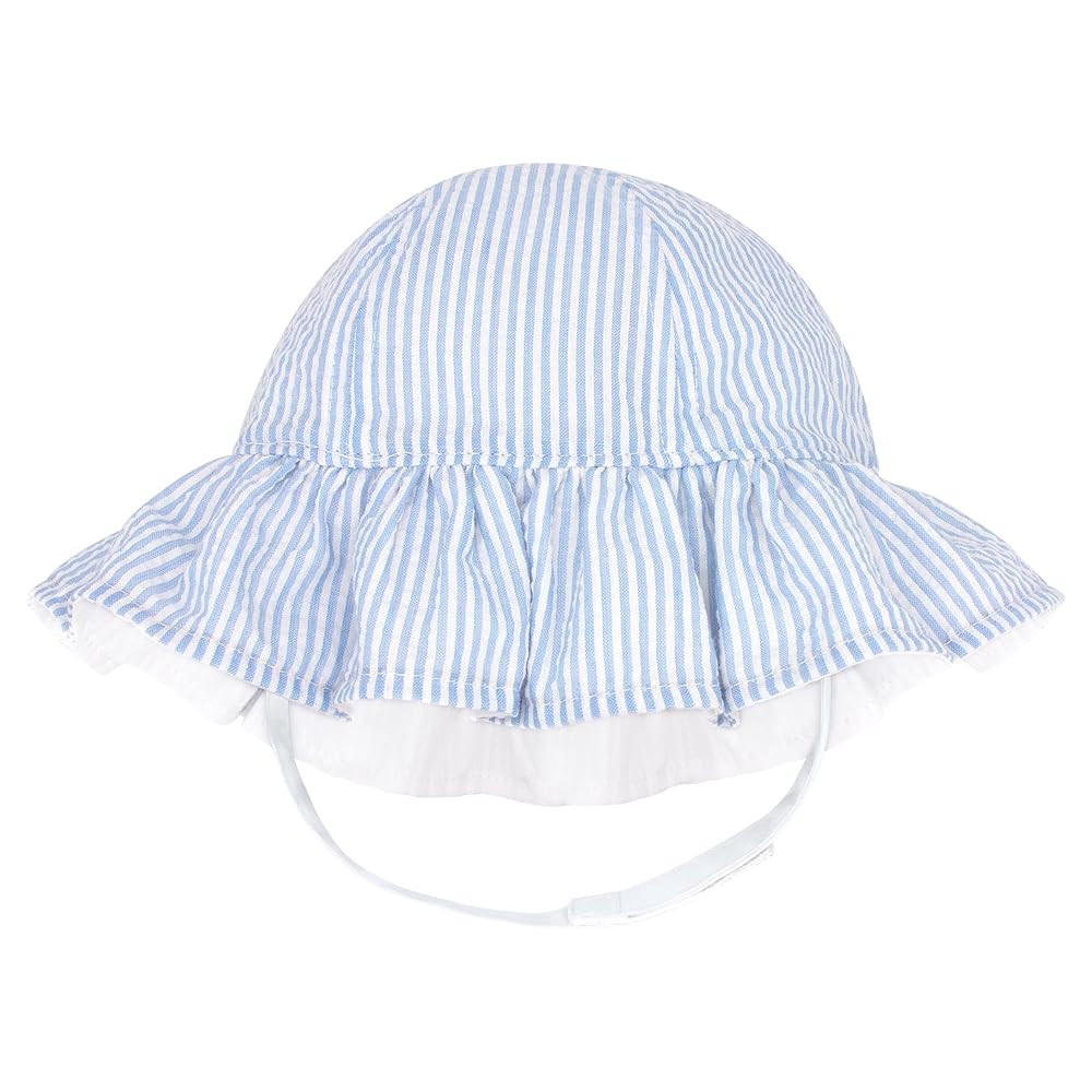 Wee Ones Girls' Reversible Sun Hats with Chin Straps, Stylish and Breathable, Summer Ready | Amazon (US)