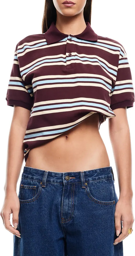 LIONESS Leisure Stripe Cotton Polo Shirt | Nordstrom | Nordstrom