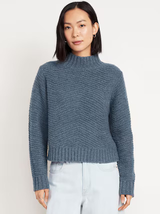 Mock-Neck Crop Sweater | Old Navy (US)