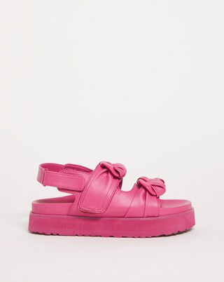 Idella Chunky Chain Footbed Sandals Ex Wide Fit | Simply Be (UK)