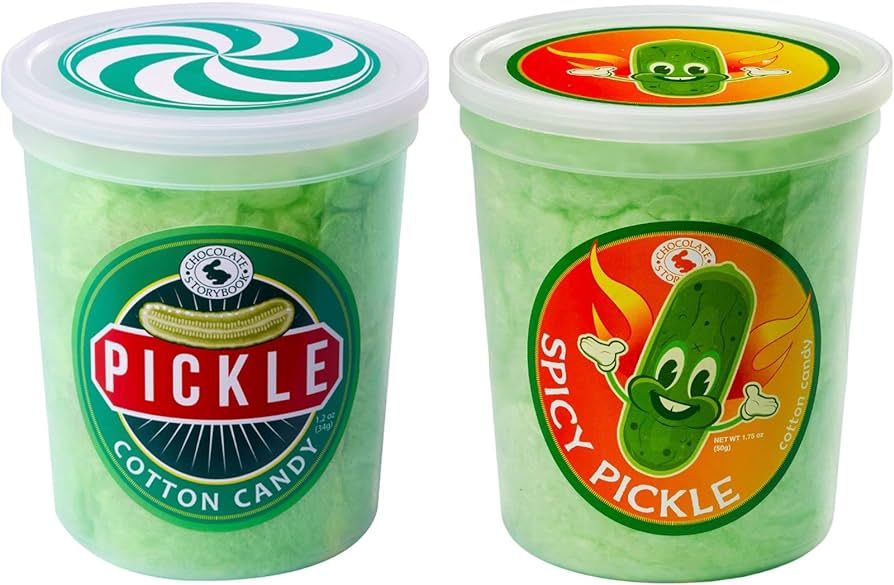 Pickle Cotton Candy Regular and Spicy 2 pack - Unique ideas for Holidays, Birthdays, Gag Gifts, P... | Amazon (US)