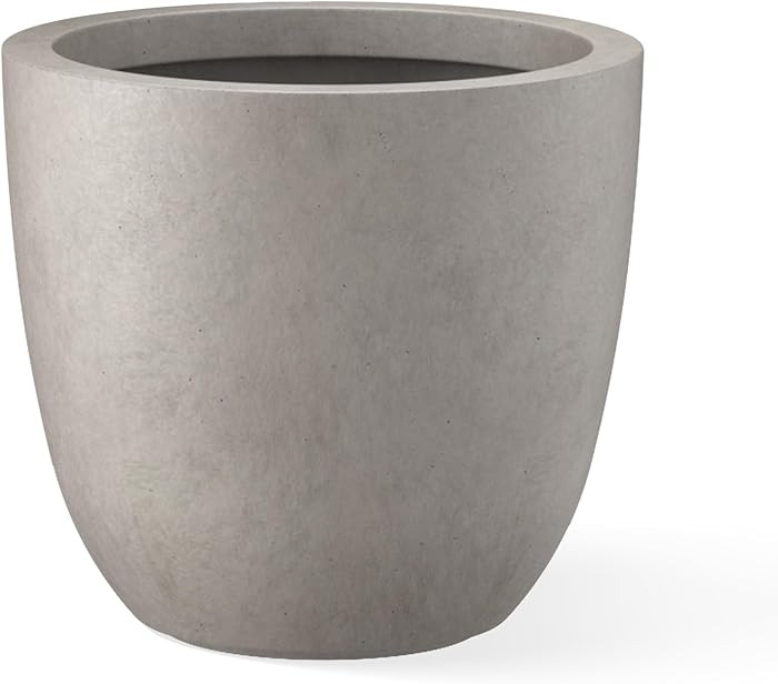 Kante 18 Inch Diameter Round Concrete Planter, Indoor Outdoor Large Plant Pot with Drainage Hole ... | Amazon (US)