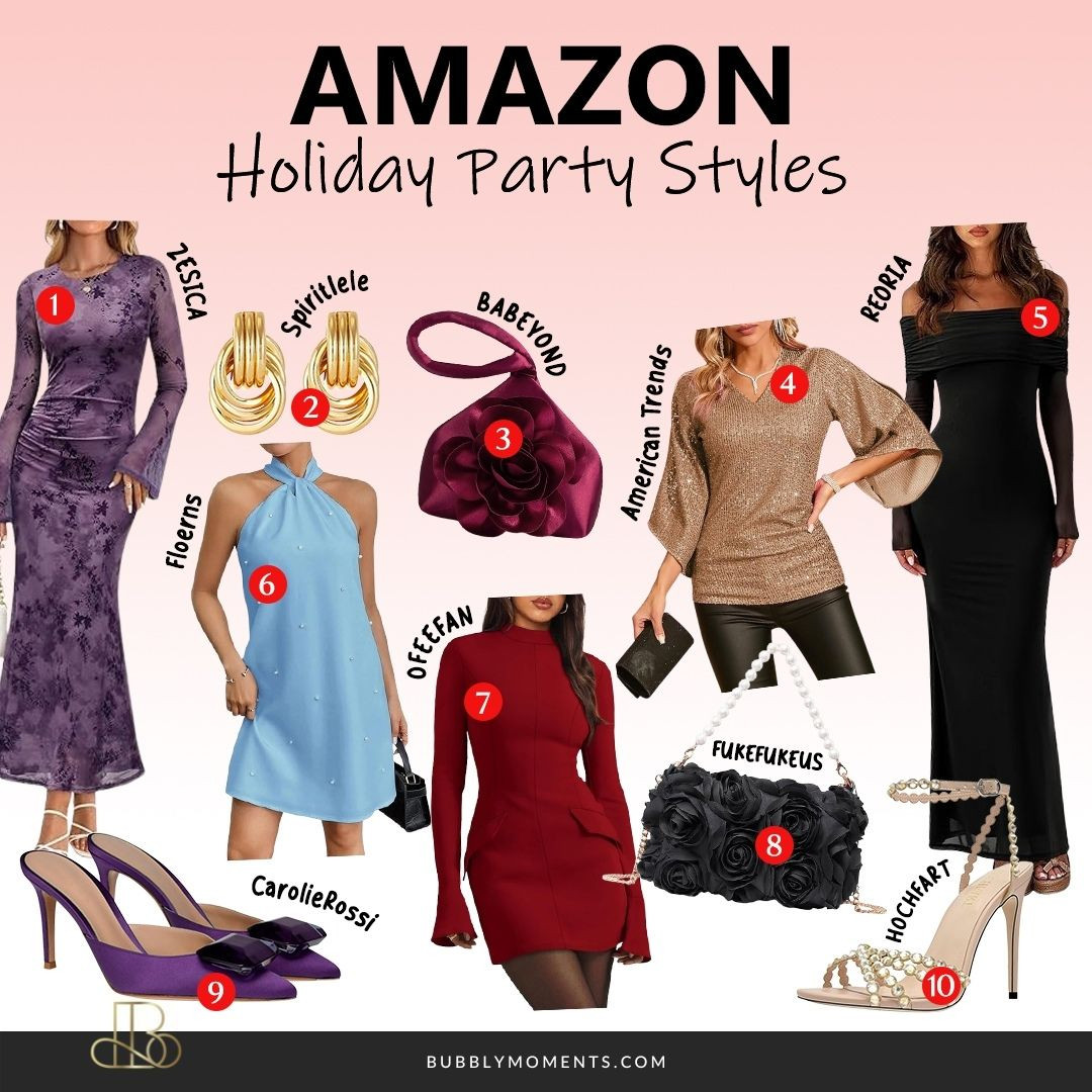 Holiday season is officially here, and I’m sharing some of the cutest Women’s Holiday Styles from Amazon to help you get ready for all your festive plans. These looks are perfect for holiday parties, family gatherings, cozy nights in, and everything in between. I picked pieces that are stylish, easy to wear, and trending for the season—think sparkly dresses, soft knits, chic tops, and accessories that make any outfit feel more festive. Tap the photos to browse each look and save your favorites for your upcoming celebrations. It’s the perfect time to refresh your holiday wardrobe and find outfits that make you feel confident, comfortable, and ready for all the fun this season brings! ✨🎄❤️
#LTKStyleTip #LTKHoliday #LTKParties #AmazonFashion #HolidayStyle #HolidayOutfits #AmazonFinds #WomensFashion #WinterStyle #HolidaySeason #FashionFinds #PartyOutfit #FestiveFashion #SeasonalStyle #OutfitIdeas #HolidayInspo #ChicStyle #AmazonMustHaves #TrendyOutfits #FashionInspo #ShopTheLook 

 