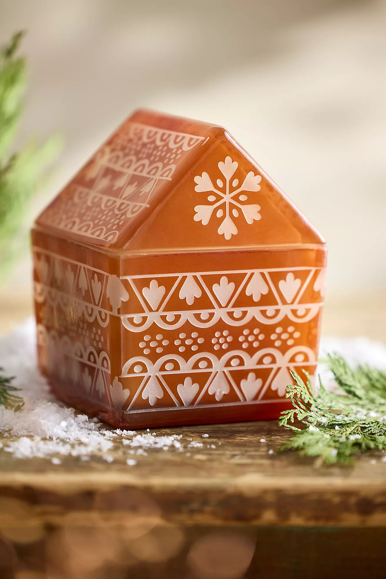 Gingerbread House Glass Candle, Creamy Santal | Anthropologie (US)