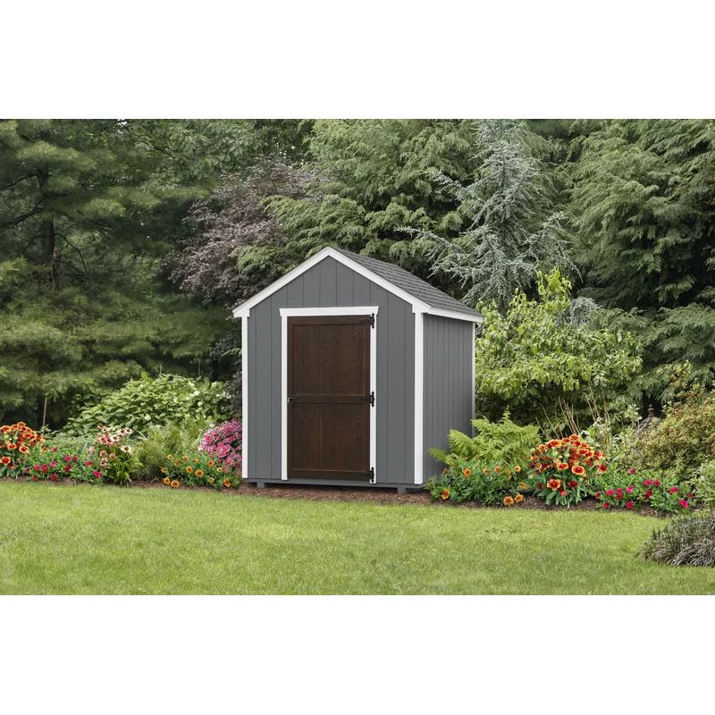 Edgemont 7 ft. W x 7 ft. D Solid/Manufactured Wood Storage Shed | Wayfair North America