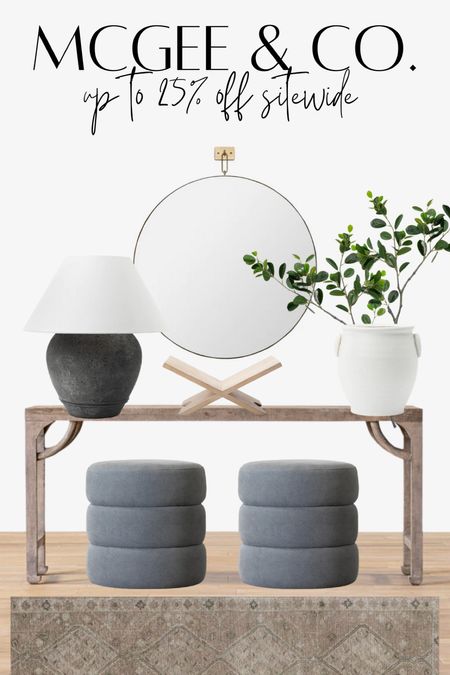McGee & Co. early access to Presidents' Day sale is here!  Sign up and save up to 25% now! 

Entry way styling, home decor, console table, lamp, studio McGee, McGee & co., mirror, round mirror, vase, book display, faux branches 

#LTKstyletip #LTKSale #LTKmens