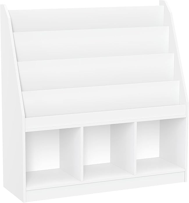 RiverRidge Kids 4 shelves Three Cubbies Bookrack, White (02-251), 11.81"D x 35"W x 36"H | Amazon (US)