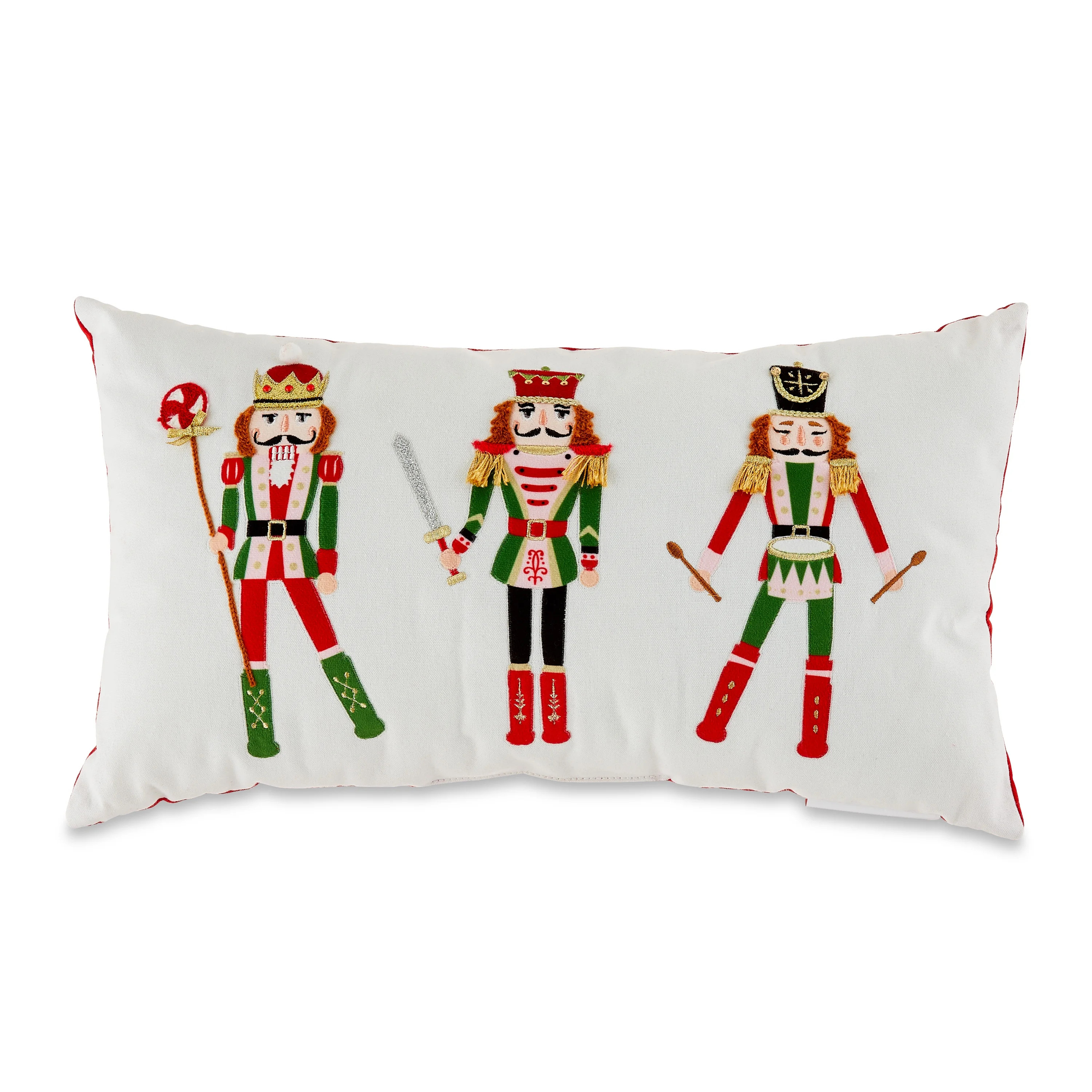 Red & White Nutcracker Decorative Christmas Pillow, 18 in, by Holiday Time - Walmart.com | Walmart (US)