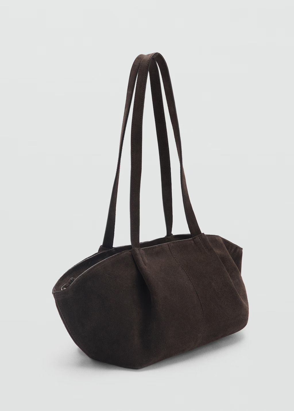 Double handle suede bag - Women | MANGO United Kingdom | MANGO (UK)