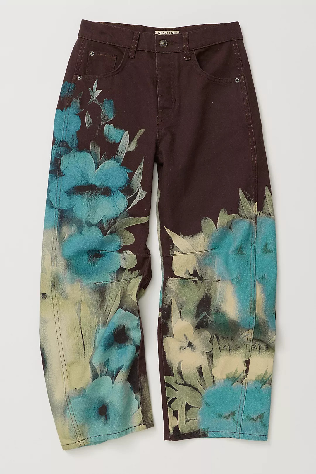 We The Free Good Luck Printed Barrel Jeans | Free People (Global - UK&FR Excluded)