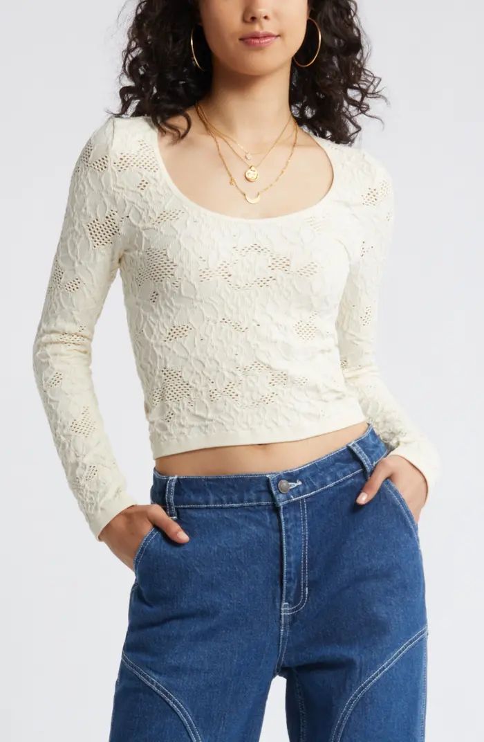 BP. Mesh Jacquard Long Sleeve T-Shirt | Nordstrom | Nordstrom