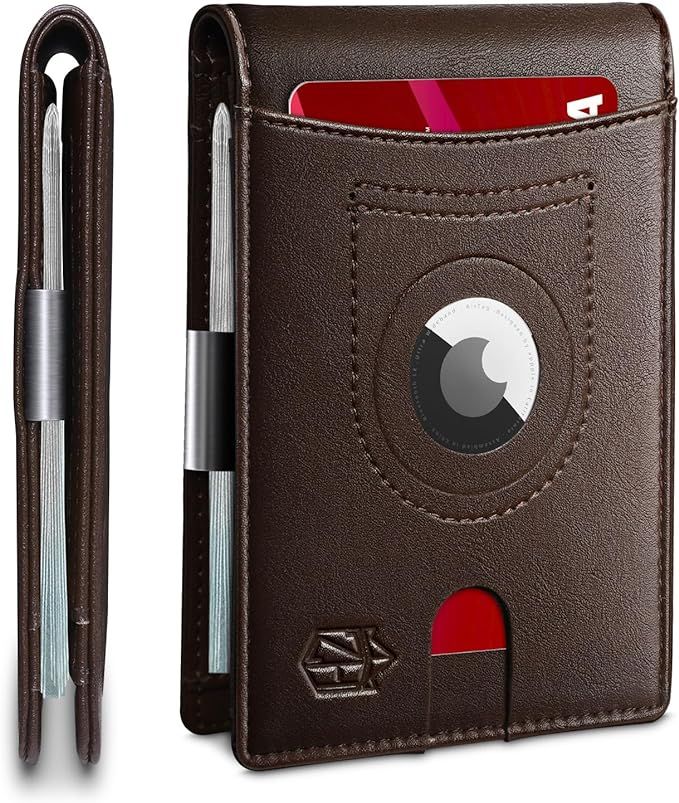 Zitahli Airtag-Wallet-Mens-Slim-RFID Blocking Wallet Leather with Money Clip Air Tag Wallet Card ... | Amazon (US)
