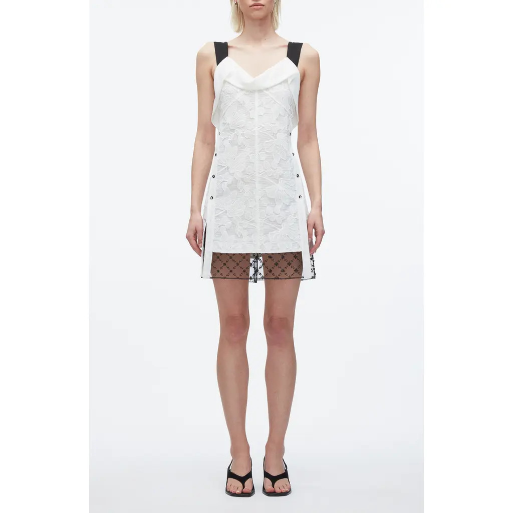3.1 Phillip Lim Sleeveless Corded Lace Minidress in White-Black at Nordstrom Rack, Size 2 | Nordstrom Rack