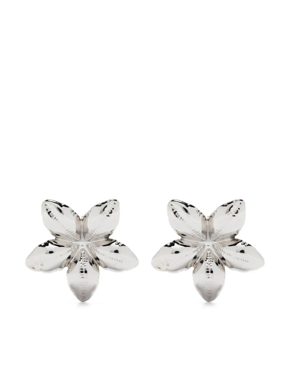 Marni floral-shaped Polished Earrings | Silver | FARFETCH UK | Farfetch Global