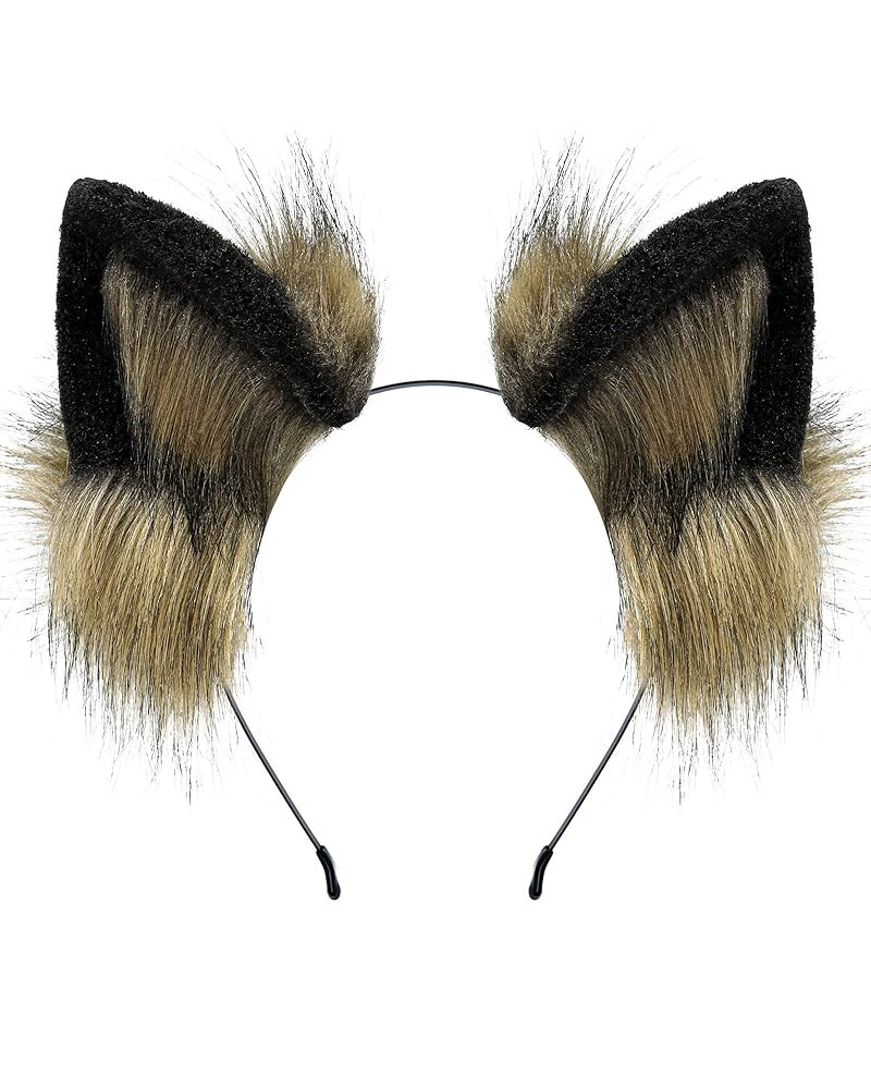 Handmade Fur Fox Wolf Cat Ears Headwear Women Men Cosplay Costume Party Cute Head Accessories for... | Amazon (US)