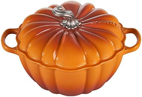 Le Creuset Enameled Cast Iron Figural Pumpkin Cocotte with Stainelss Steel Figural Knob, 4Qt, Per... | Amazon (US)