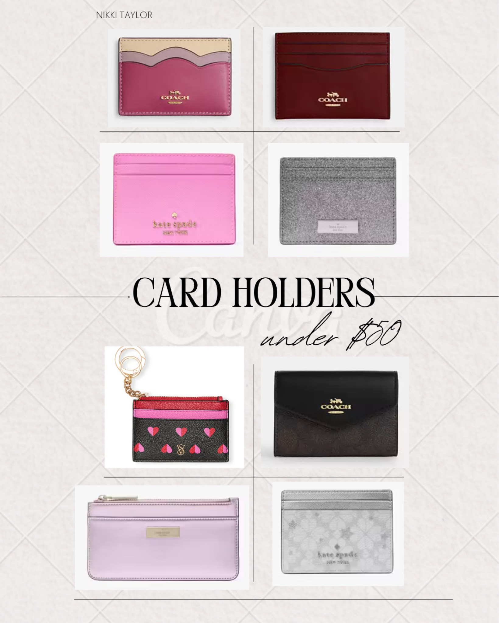 Card holders under $50 #cardholder #wallet #cardcase #coach #katespade #victoriassecret #leather #slim

#LTKGiftGuide #LTKItBag #LTKFindsUnder50