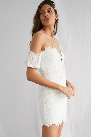 Floral Embroidered Mini Dress | Forever 21 (US)