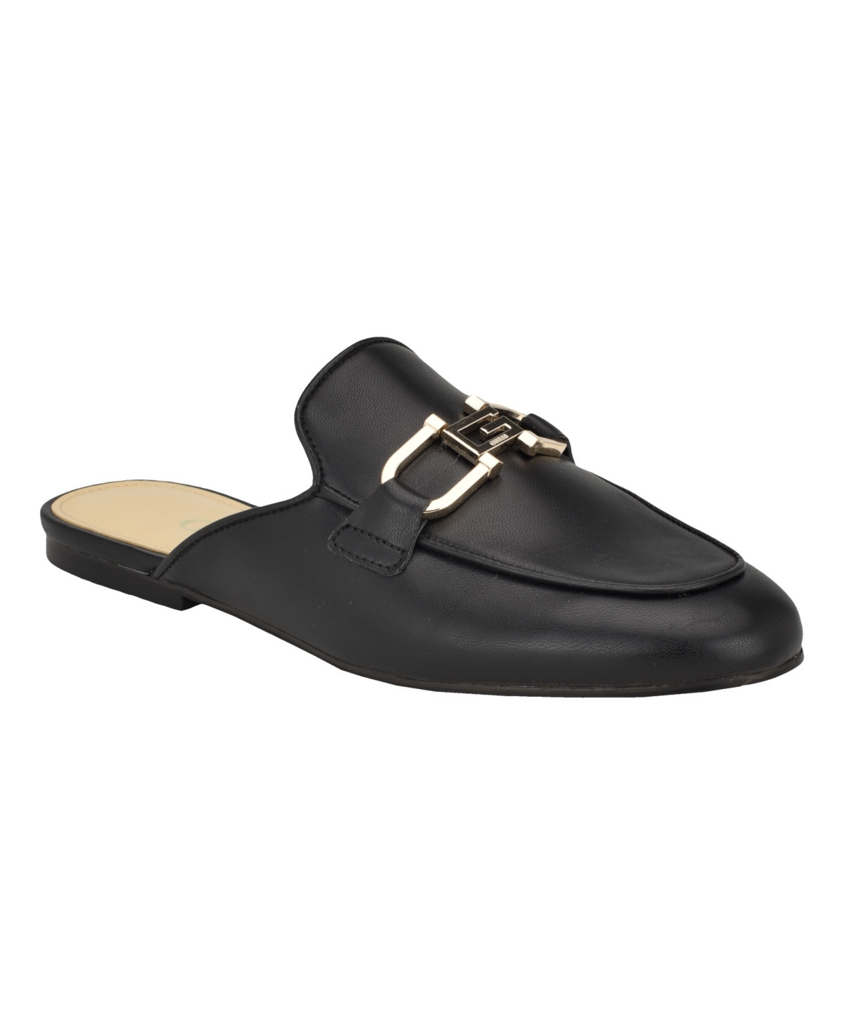 Guess Women's Bommy Slip-On Mule Loafers - Black Smooth | Macy's